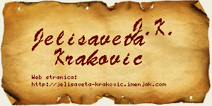 Jelisaveta Kraković vizit kartica